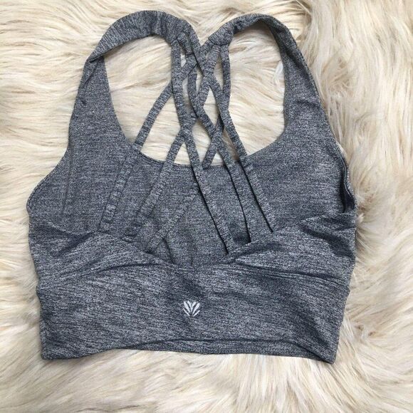 Gray & White Womens Sports Bra Bundle - Medium Includes Crossback & Racerback St - Picture 11 of 11